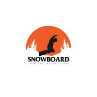 snowboard logotyp vektor