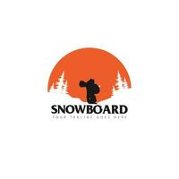 snowboard logotyp vektor