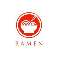 Nudel oder Ramen Logo Vektor Illustration. asiatisch Nudeln Konzept Logos.