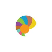 Strudel bunt scheinen Farben Logo Vektor