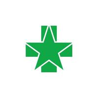 Star Plus Design gut medizinisch Symbol Vektor