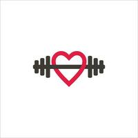 liebe fitness gesunder sport symbol logo vektor