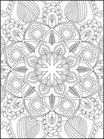 Färbung Buch Seiten. Mandala. abstrakt islamisch Blume. Kinder- und Erwachsene Anti-Stress Färbung Buch. Weiß Hintergrund, schwarz Umriss. Vektor Lager Illustration. Muster Mandala Färbung Seiten