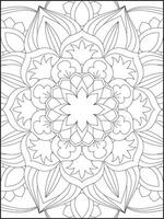 Färbung Buch Seiten. Mandala. abstrakt islamisch Blume. Kinder- und Erwachsene Anti-Stress Färbung Buch. Weiß Hintergrund, schwarz Umriss. Vektor Lager Illustration. Muster Mandala Färbung Seiten