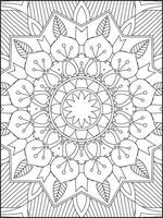 Mandala Färbung Buch zum Erwachsene. Mandala Färbung Seiten. Mandala Färbung Buch. nahtlos Vektor Muster. schwarz und Weiß linear Zeichnung. Färbung Seite zum Kinder und Erwachsene.