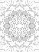 Färbung Buch Seiten. Mandala. abstrakt islamisch Blume. Kinder- und Erwachsene Anti-Stress Färbung Buch. Weiß Hintergrund, schwarz Umriss. Vektor Lager Illustration. Muster Mandala Färbung Seiten