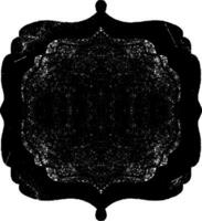 en svart och vit bild av en ram med en vit bakgrund vektor