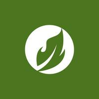 grön blad natur växt konceptuell symbol vektor illustration