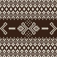 aztekisch geometrisch nahtlos ethnisch Muster. einheimisch amerikanisch zeitgenössisch Motiv mit Pixel Stil. Vorlage drucken zum Design zum Textil, Stoff, Kleidung, Vorhang, Teppich, Ornament. vektor
