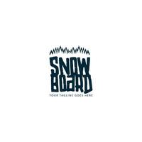 snowboard logotyp vektor