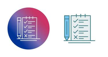 Vektorsymbol für Umfrage-Checkliste vektor