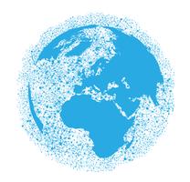 World Globe på en vit bakgrund, vektor illustration