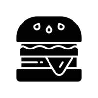 Burger Glyphe Symbol. Vektor Symbol zum Ihre Webseite, Handy, Mobiltelefon, Präsentation, und Logo Design.