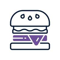 Burger Dual Ton Symbol. Vektor Symbol zum Ihre Webseite, Handy, Mobiltelefon, Präsentation, und Logo Design.