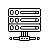 Server Linie Symbol. Vektor Symbol zum Ihre Webseite, Handy, Mobiltelefon, Präsentation, und Logo Design.