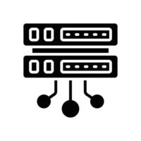 Server Glyphe Symbol. Vektor Symbol zum Ihre Webseite, Handy, Mobiltelefon, Präsentation, und Logo Design.