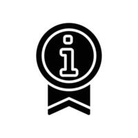 die Info Glyphe Symbol. Vektor Symbol zum Ihre Webseite, Handy, Mobiltelefon, Präsentation, und Logo Design.