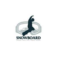 snowboard logotyp vektor