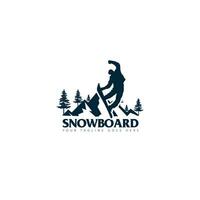 snowboard logotyp vektor