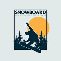 snowboard logotyp vektor