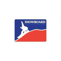 snowboard logotyp vektor