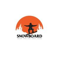 snowboard logotyp vektor