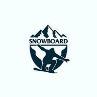 snowboard logotyp vektor