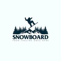 snowboard logotyp vektor