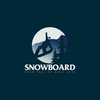 snowboard logotyp vektor