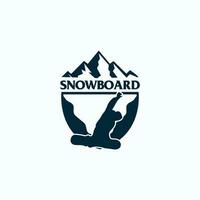 snowboard logotyp vektor