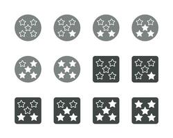 Bewertung fünf Star Symbol Satz, Vektor und Illustration