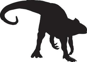 Allosaurus schwarz Silhouette isoliert Hintergrund vektor