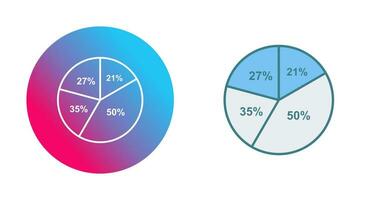 Kreisdiagramm-Vektorsymbol vektor