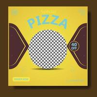 pizza mat sociala medier banner post mall vektor