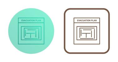 evakuering planen vektor ikon