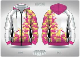 eps jersey sporter skjorta vektor.rosa rutig vit halv mönster design, illustration, textil- bakgrund för sporter lång ärm luvtröja vektor