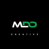 mdo brev första logotyp design mall vektor illustration