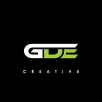 gde Brief Initiale Logo Design Vorlage Vektor Illustration