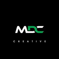 mdc brev första logotyp design mall vektor illustration