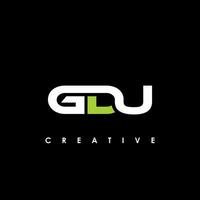 gdu brev första logotyp design mall vektor illustration