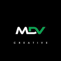 mdv Brief Initiale Logo Design Vorlage Vektor Illustration