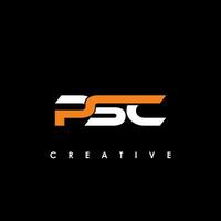 psc Brief Initiale Logo Design Vorlage Vektor Illustration