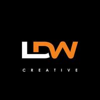 ldw Brief Initiale Logo Design Vorlage Vektor Illustration