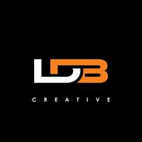 ldb brev första logotyp design mall vektor illustration