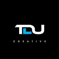 tdu Brief Initiale Logo Design Vorlage Vektor Illustration