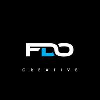 fdo brev första logotyp design mall vektor illustration