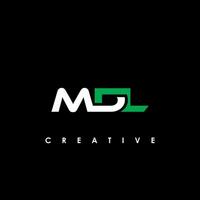 mdl Brief Initiale Logo Design Vorlage Vektor Illustration