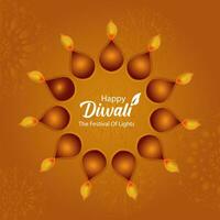 glücklich Diwali Illustration Hintergrund Design vektor