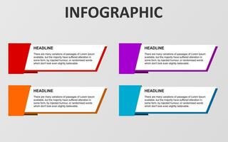 5 steg infographic element med färgrik för presentationer, posters och banderoller. vektor