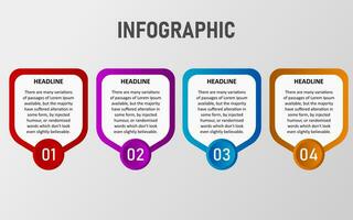 5 Schritt Infografik Elemente mit bunt zum Präsentationen, Plakate und Banner. vektor